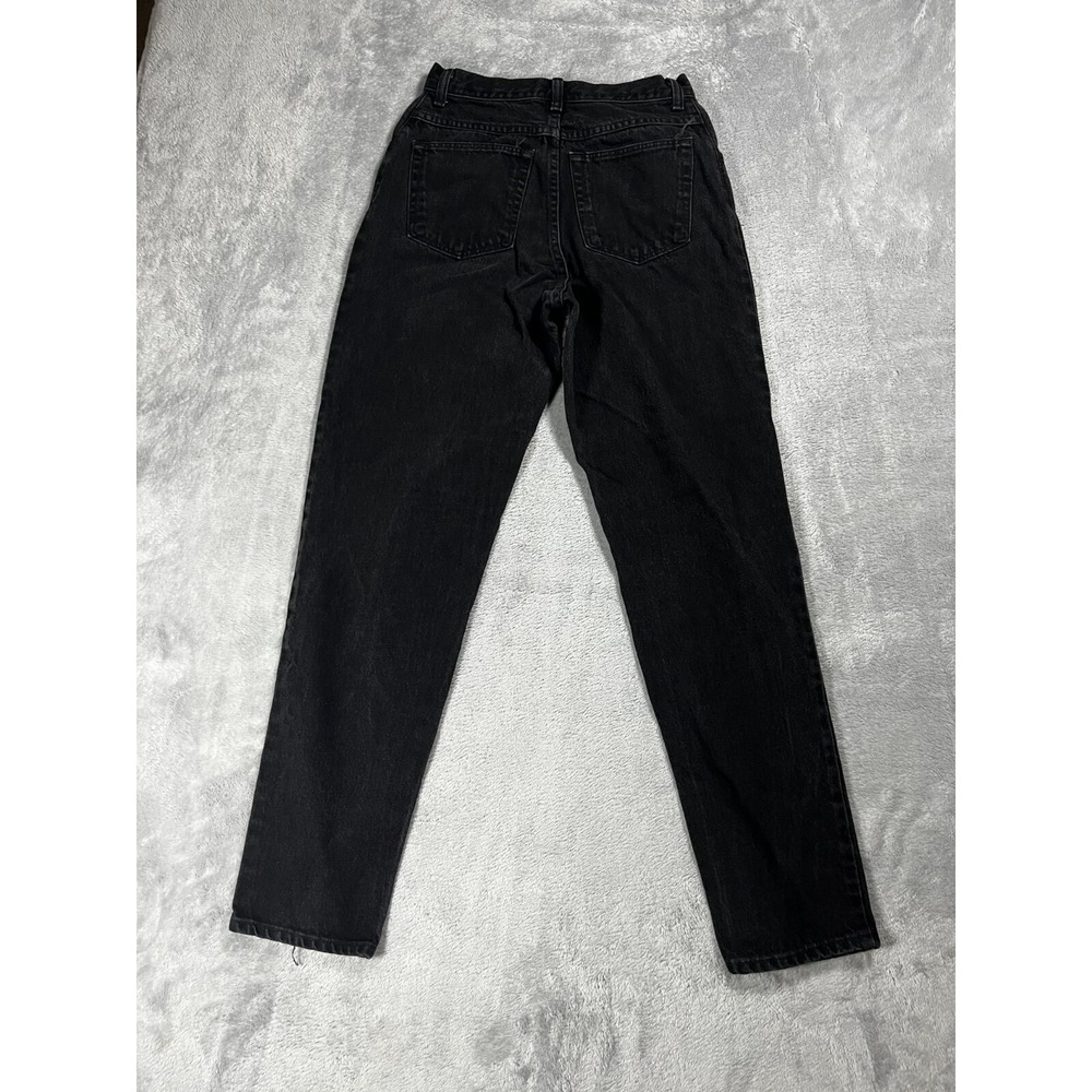 Vintage 90s Wrangler Tapered Fit Jeans Womens 8 Black Denim Made in USA - Picture 8 of 9